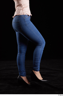 Rania  1 black high heels blue jeans dressed flexing…